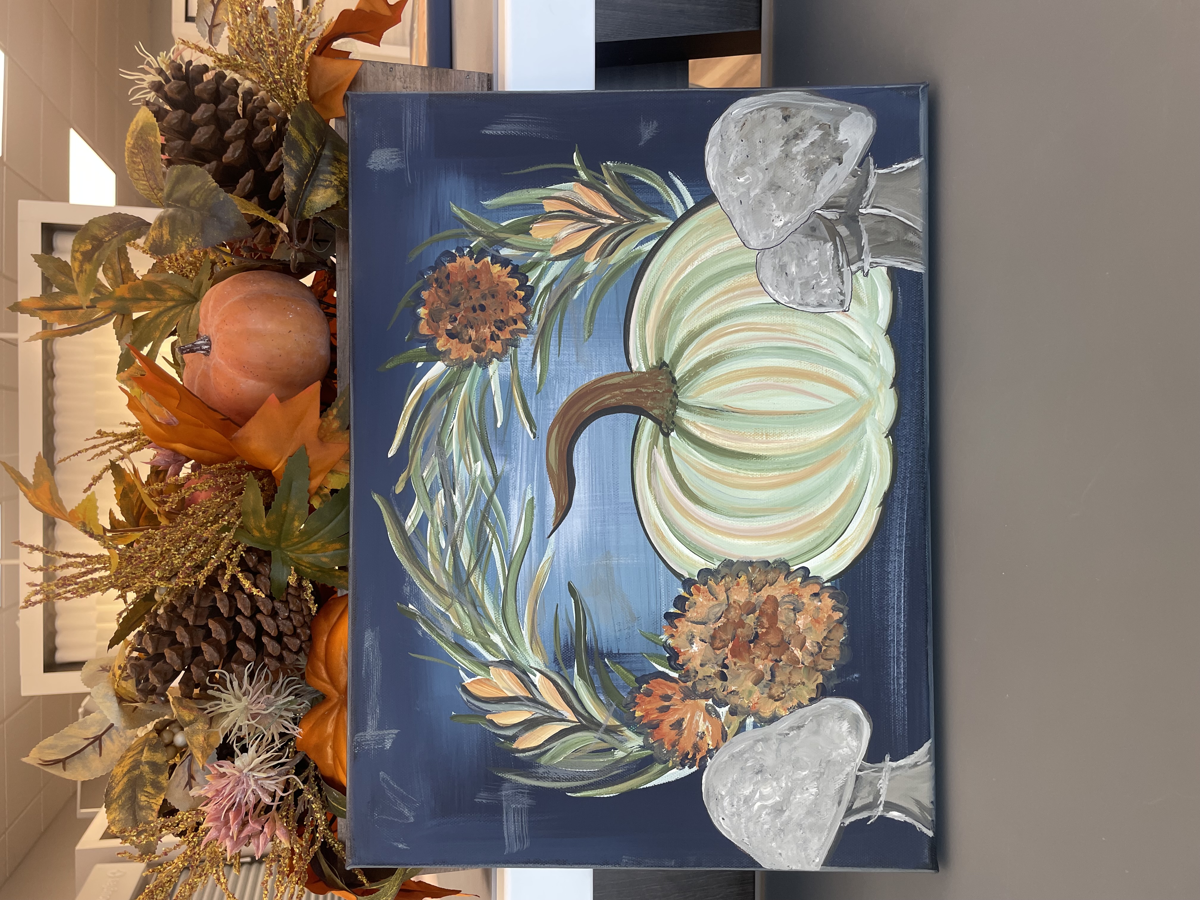 Christmas ornament painting party art example