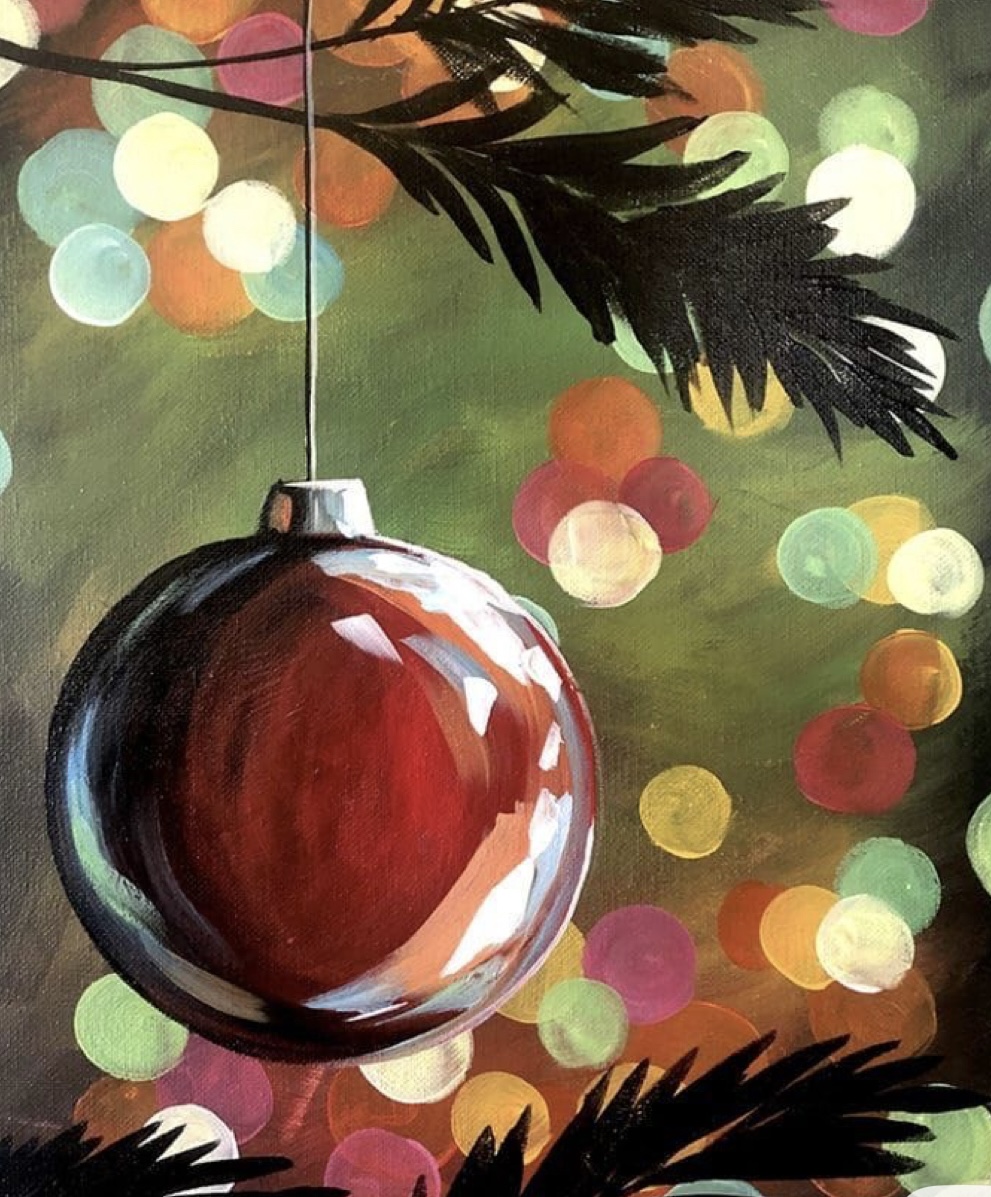 Fall pumpkin canvas painting party art example